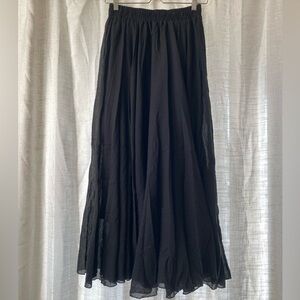 Black Women's Flowy Maxi Skirt